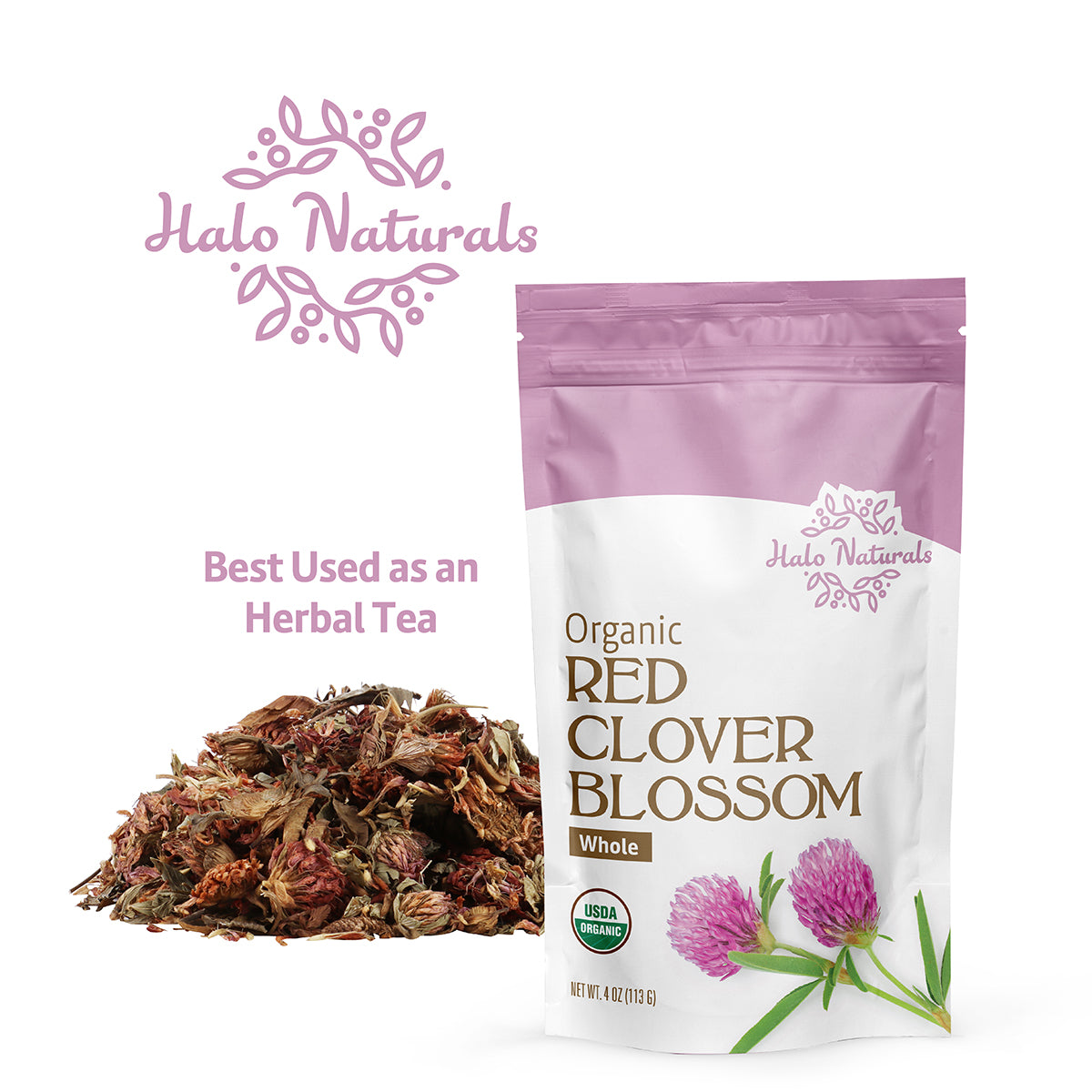 Red Clover Blossoms Whole Organic