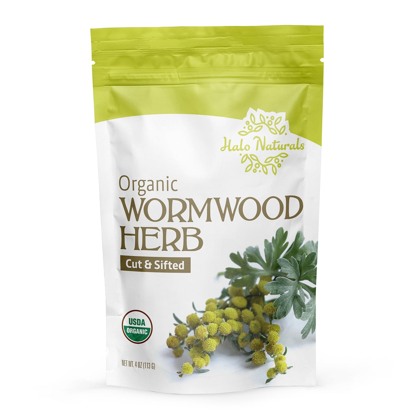 Organic Wormwood Herb Cut & Sifted, 4 Ounces