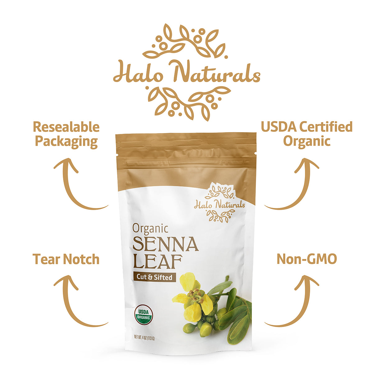 Senna Leaf Cut & Sifted Organic