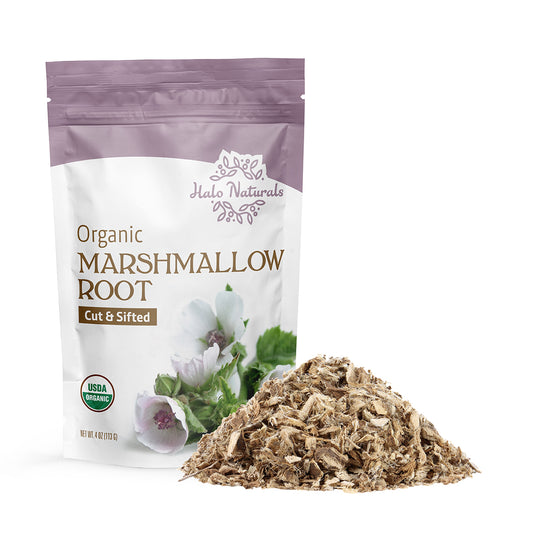 Organic Marshmallow Root Cut & Sift , 4 Ounces