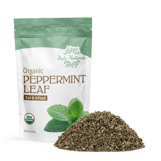 Organic Peppermint Leaf Cut & Sifted, 4 Ounces