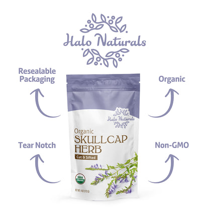 Skullcap Herb Cut & Sift Organic