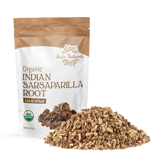Sarsaparilla Root (Indian) Cut & Sifted Organic