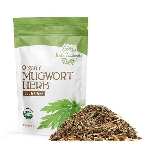 Organic Mugwort Herb Cut & Sifted, 4 Ounces